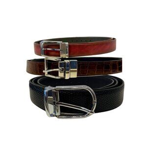 Big & Tall Belt Bundle – Handmade Calf, Lizard & Alligator Belts + 2 Buckles